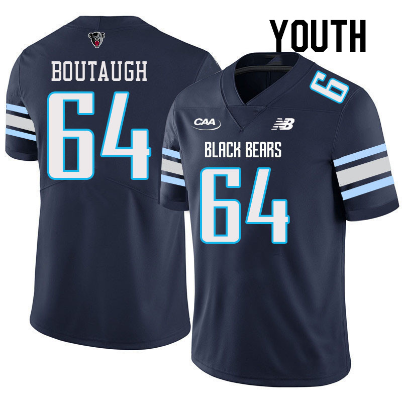 Youth #64 Jack Boutaugh Maine Black Bears College Football Jerseys Stitched Sale-Navy